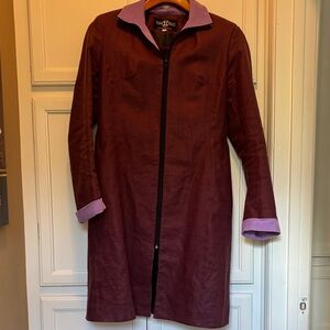 Stylish Women's Burgundy Trench Coat